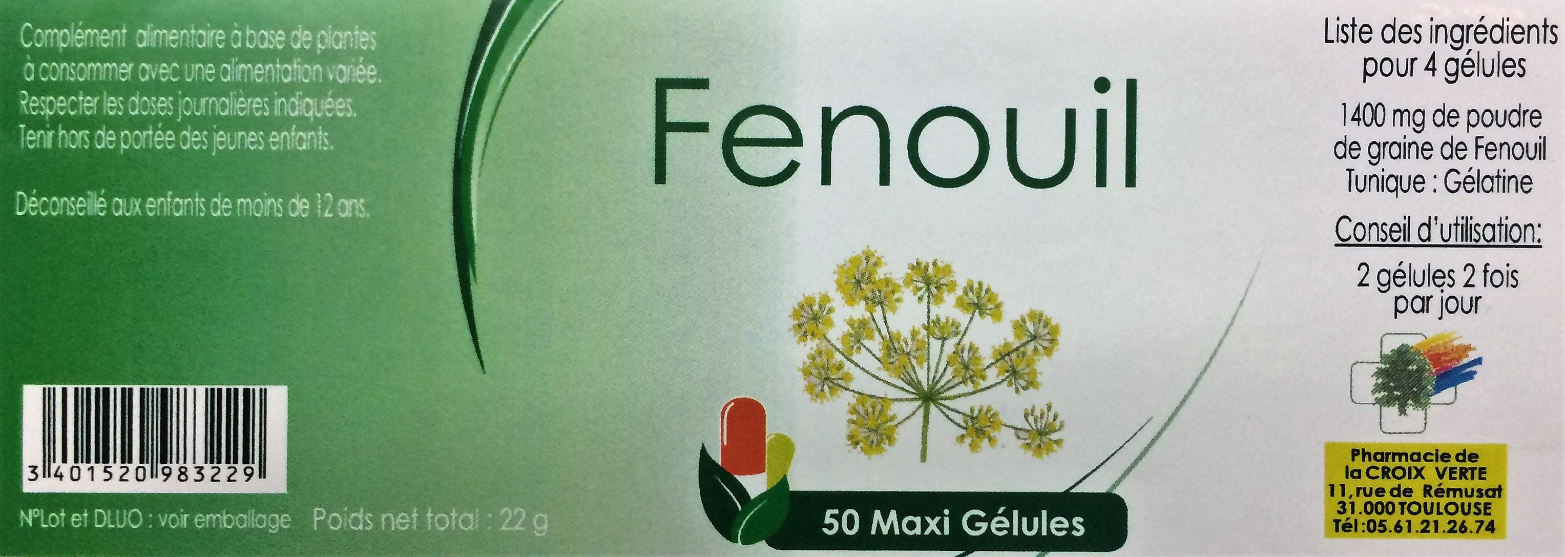 Fenouil – 50 gel. (semences)